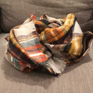 Zara Plaid Blanket Scarf